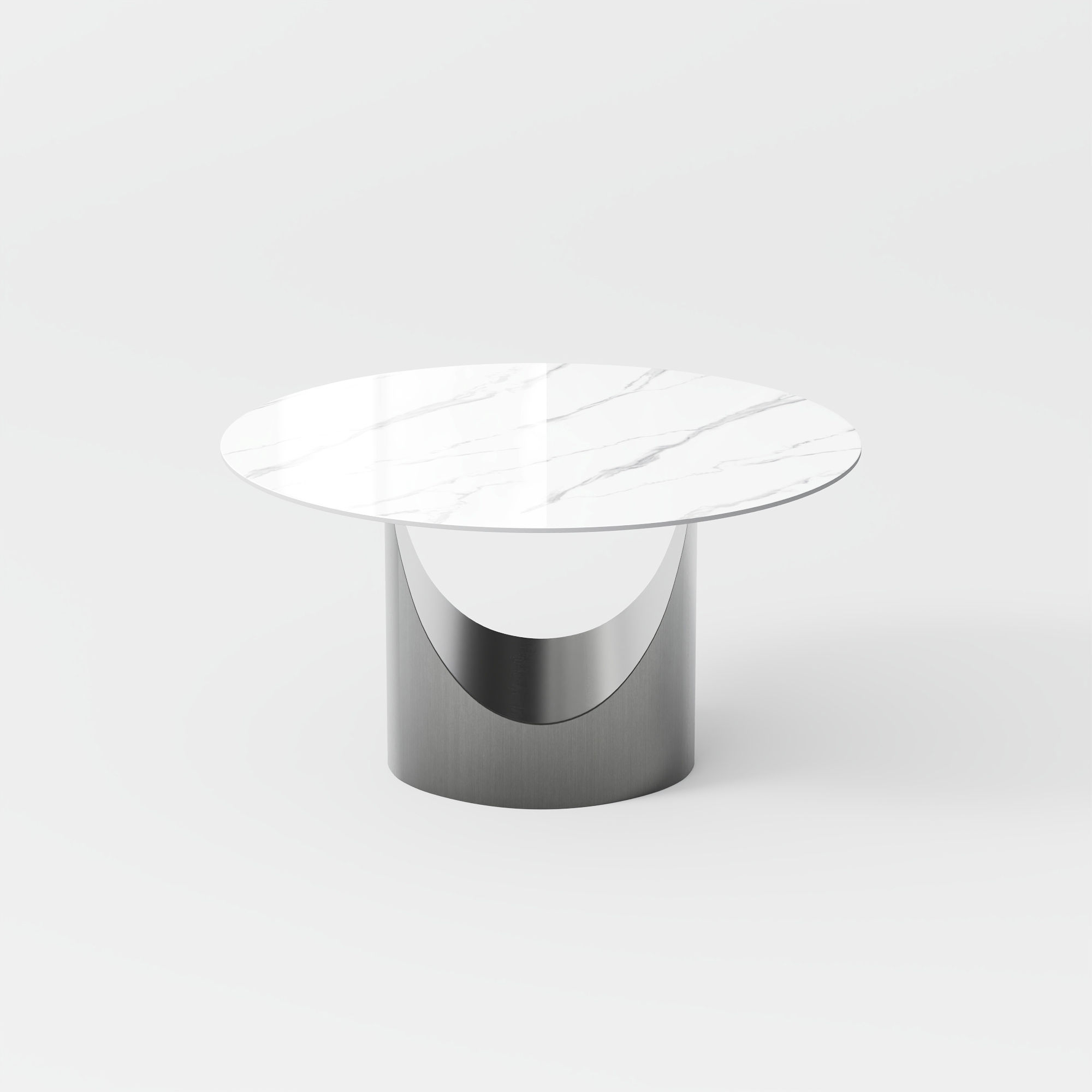 for 6 White & Gray Sintered Stone Dining Tables