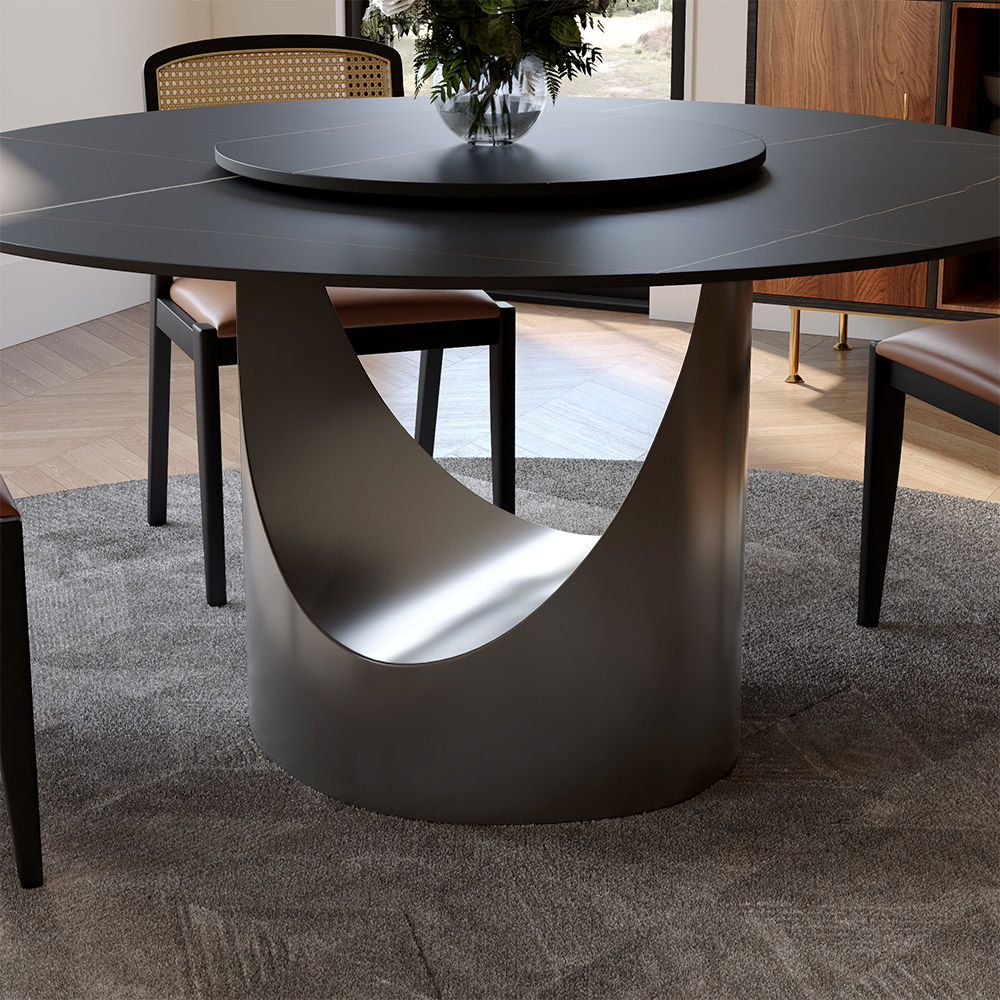 Sintered Stone Black&Gray Sintered Stone Dining Tables