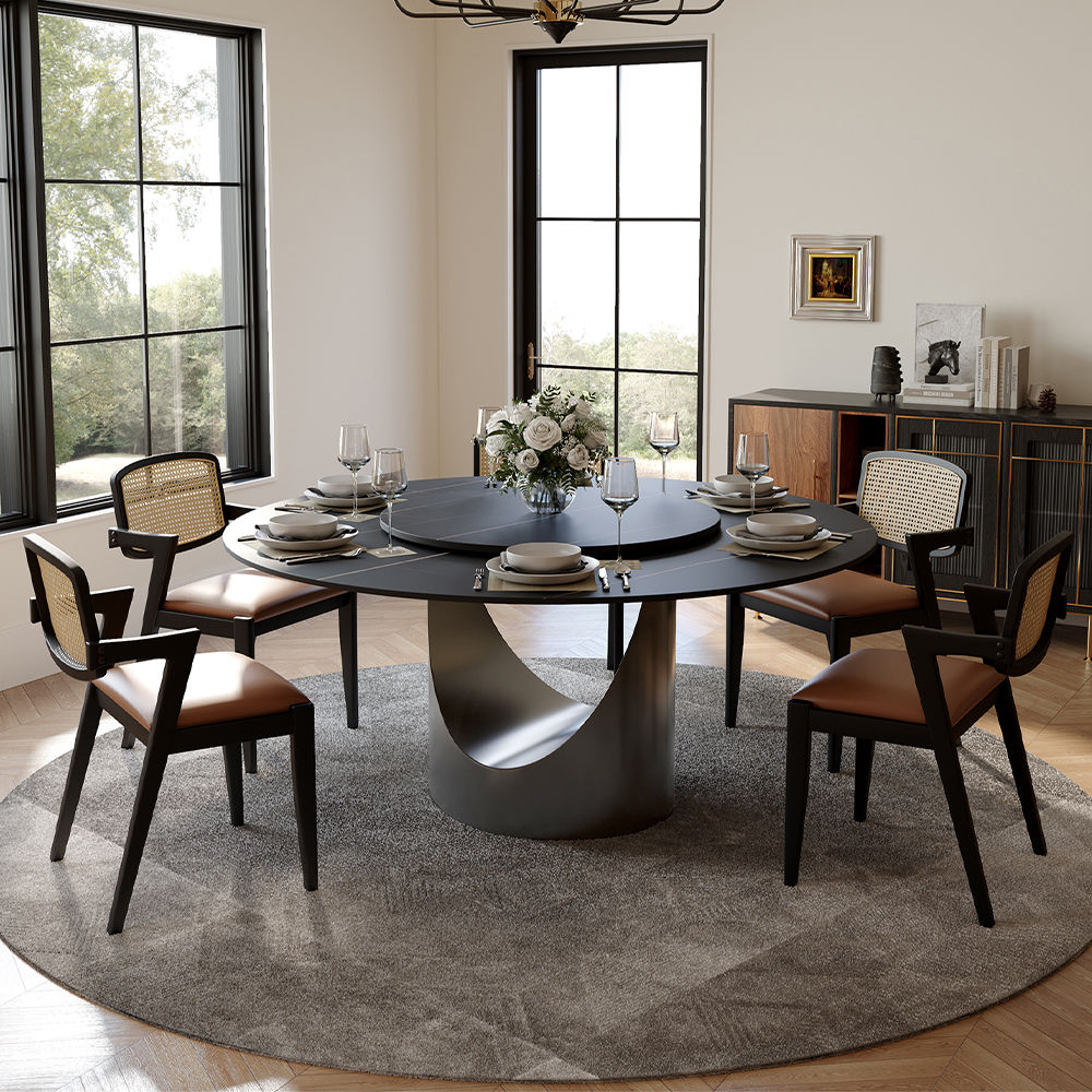 Modern Black&Gray Sintered Stone Dining Tables