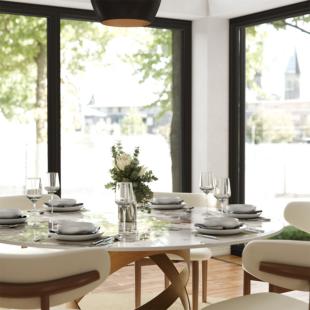 Round Pandora Sintered Stone Dining Tables
