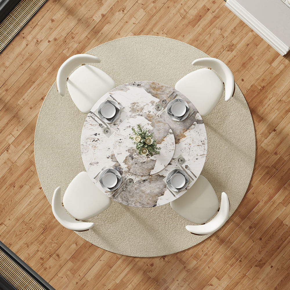 Metal Base Pandora Sintered Stone Dining Tables