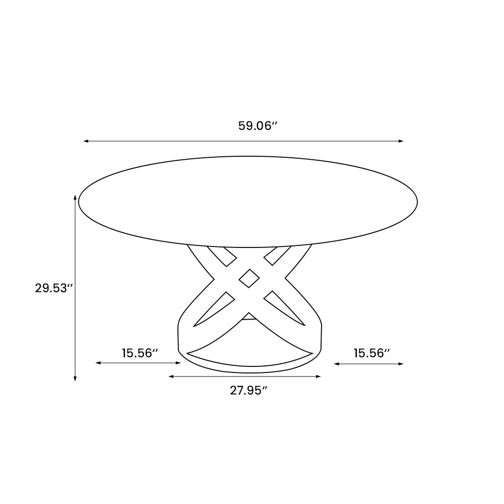 Metal Leg Black Sintered Stone Dining Tables