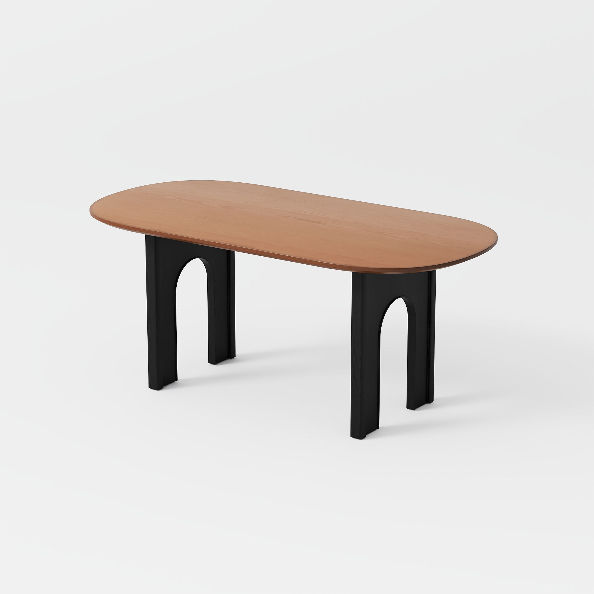 Partly Assemble Walnut & Black MDF Dining Tables