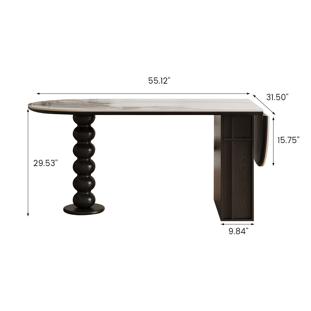 Solid Wood White Sintered Stone Dining Tables