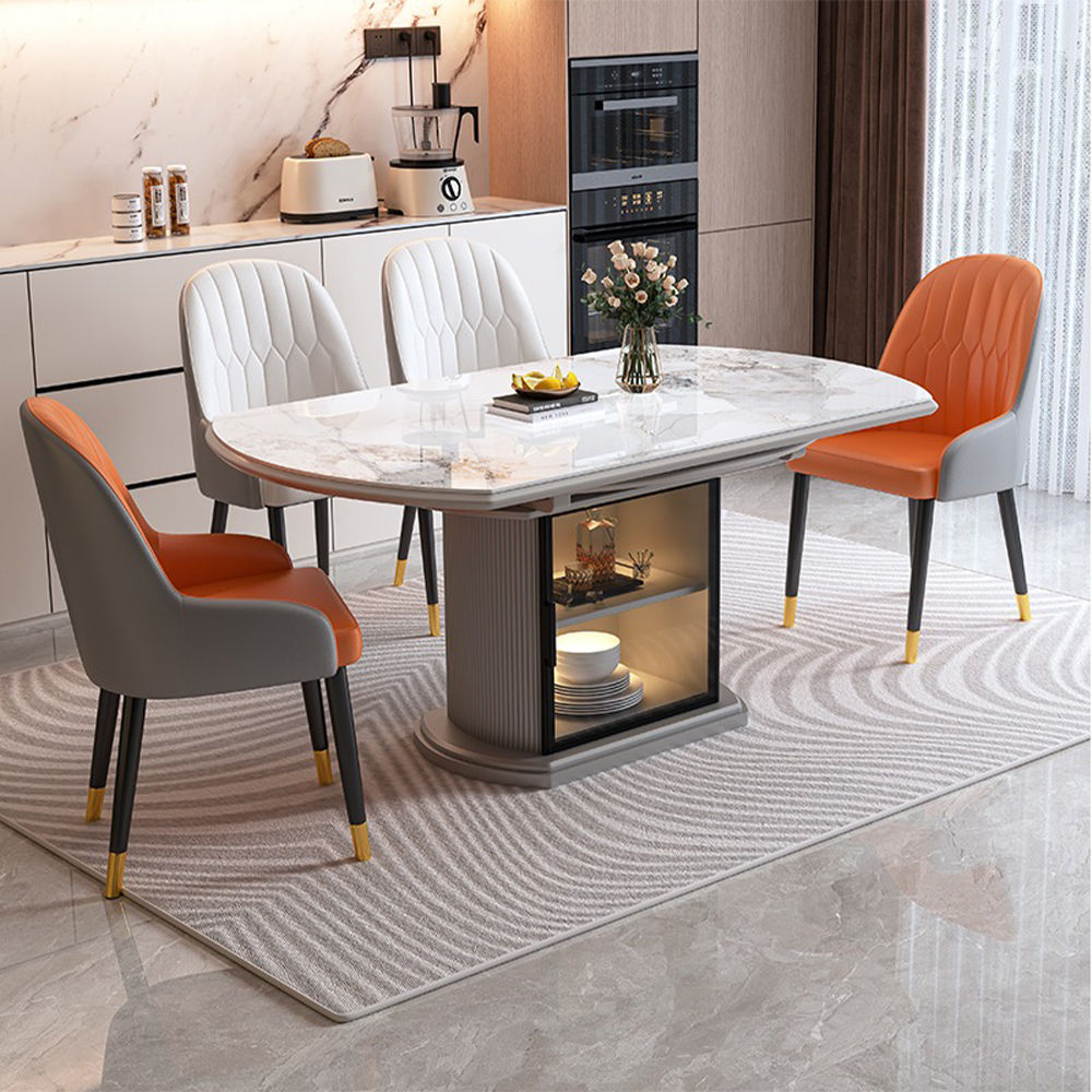 Solid Wood White Sintered Stone Dining Tables