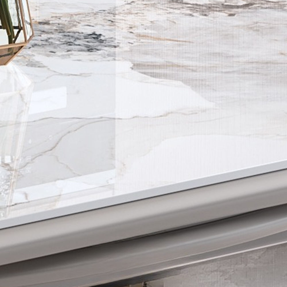 for 8 White Sintered Stone Dining Tables
