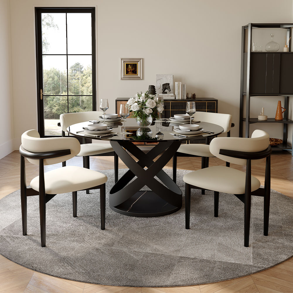 for 4 Gray Tempered Glass Dining Tables