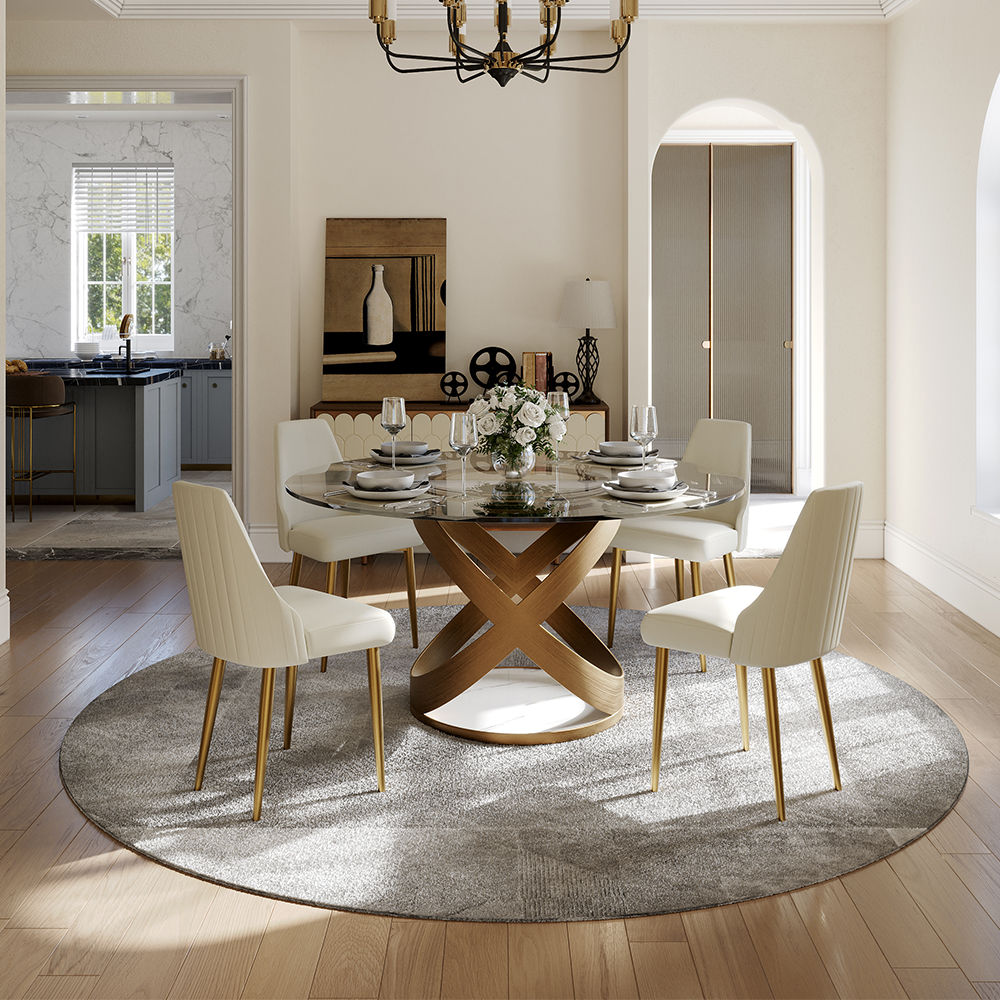 Modern Clear Tempered Glass Dining Tables
