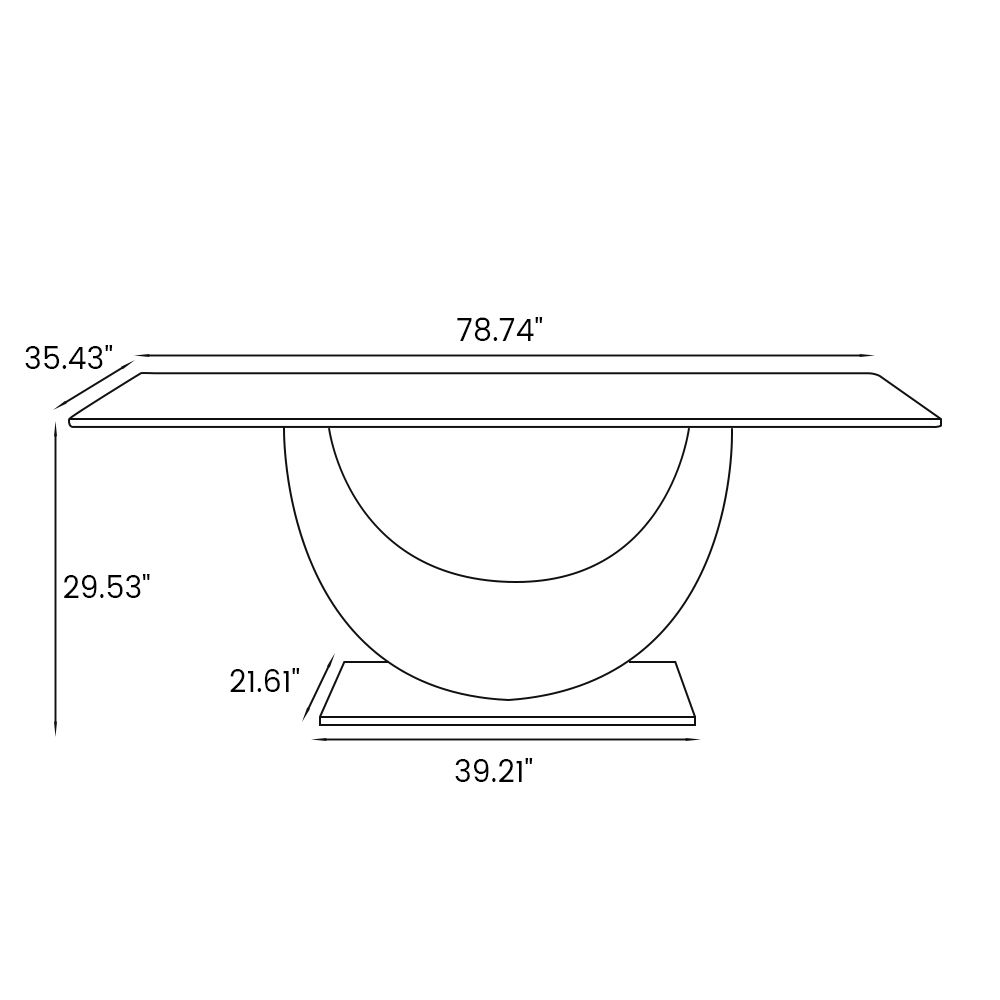 Sintered Stone Black & Silver Glossy Sintered Stone Dining Tables