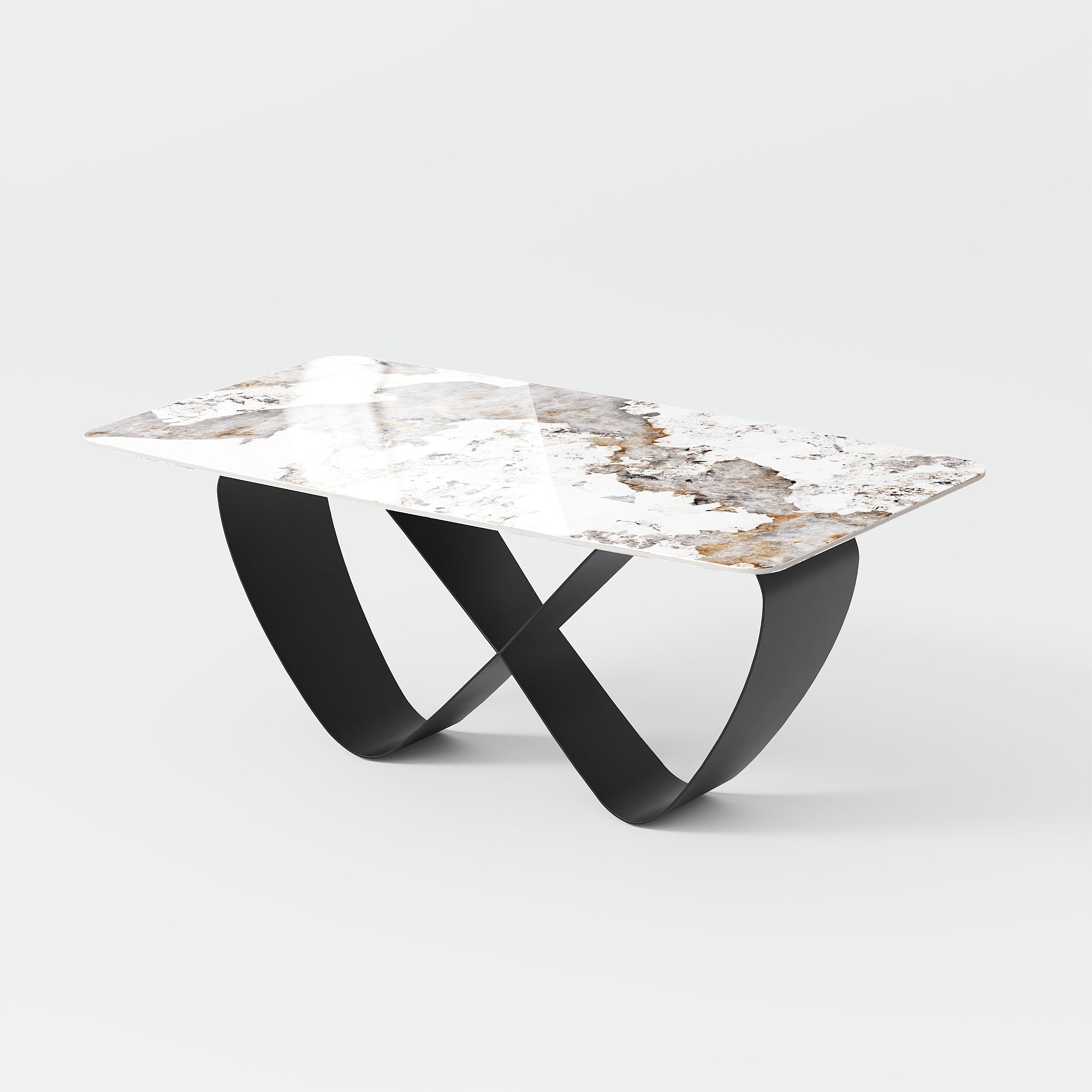 Modern Luxury Glossy Pandora Sintered Stone Dining Tables
