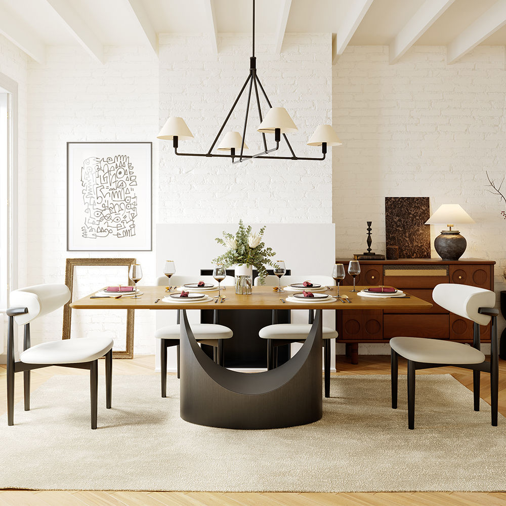 for 8 Walnut Color MDF Dining Tables