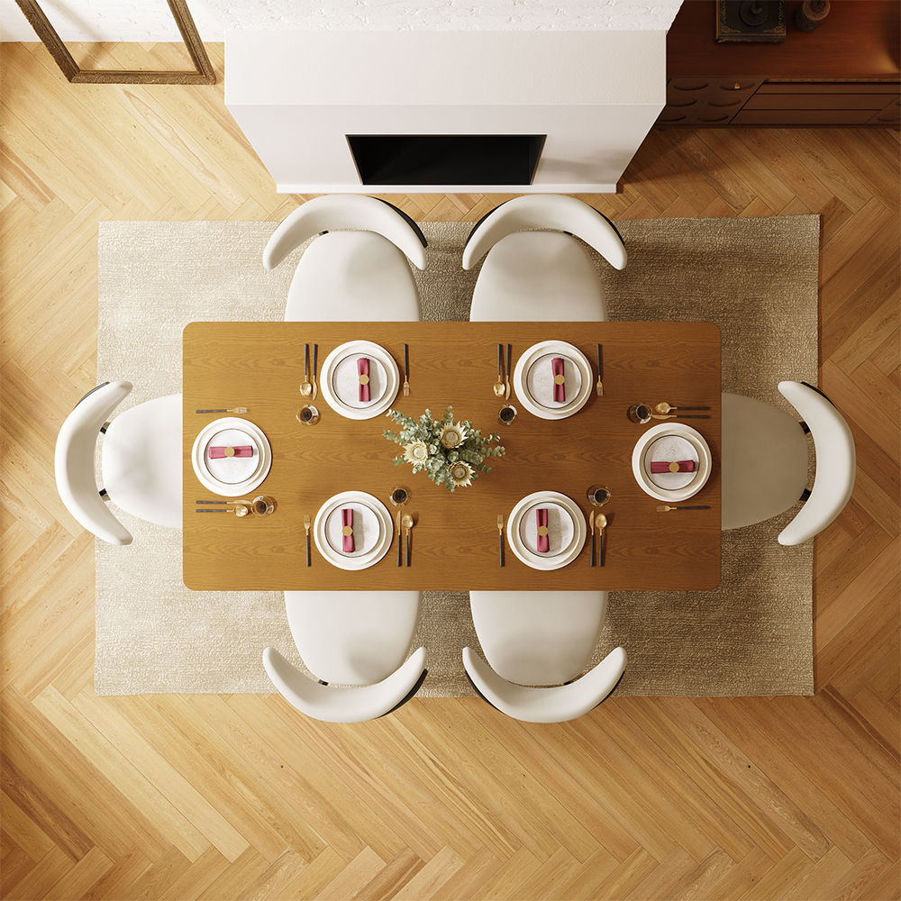 Modern Walnut Color MDF Dining Tables