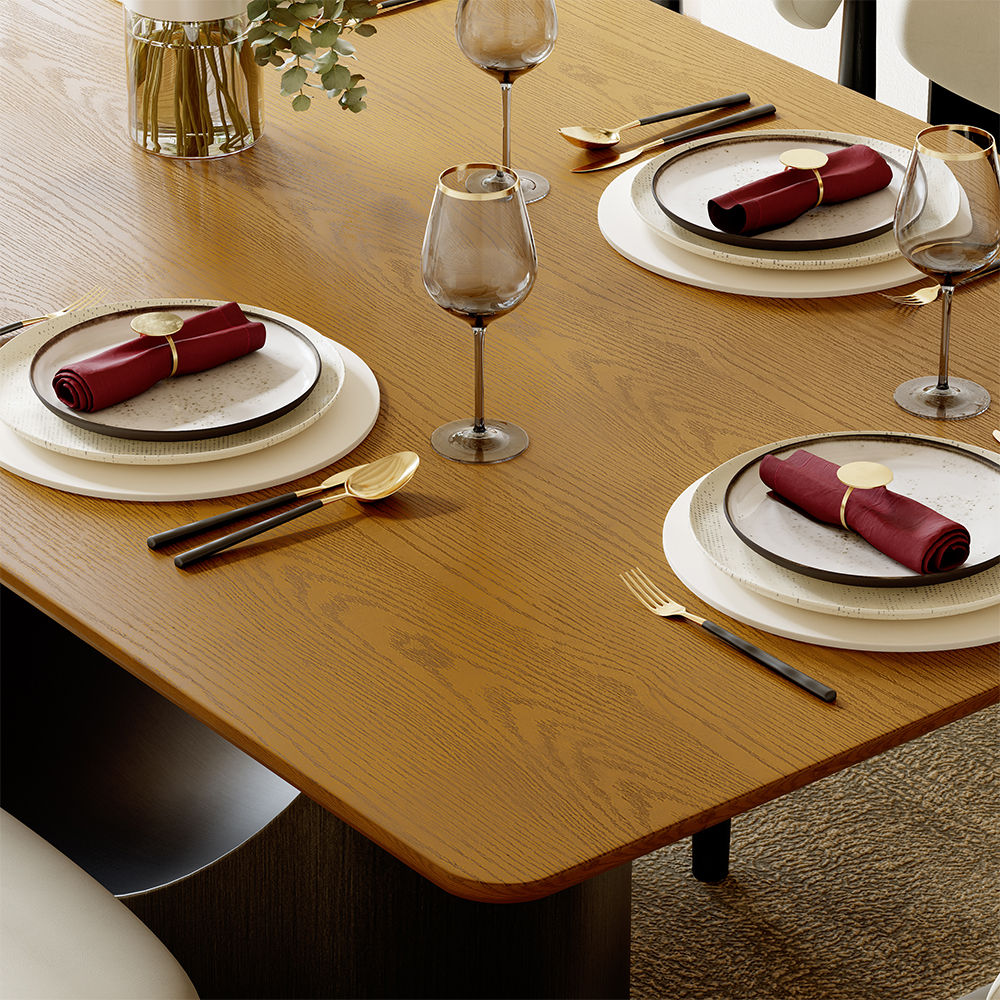 Modern Walnut Color MDF Dining Tables