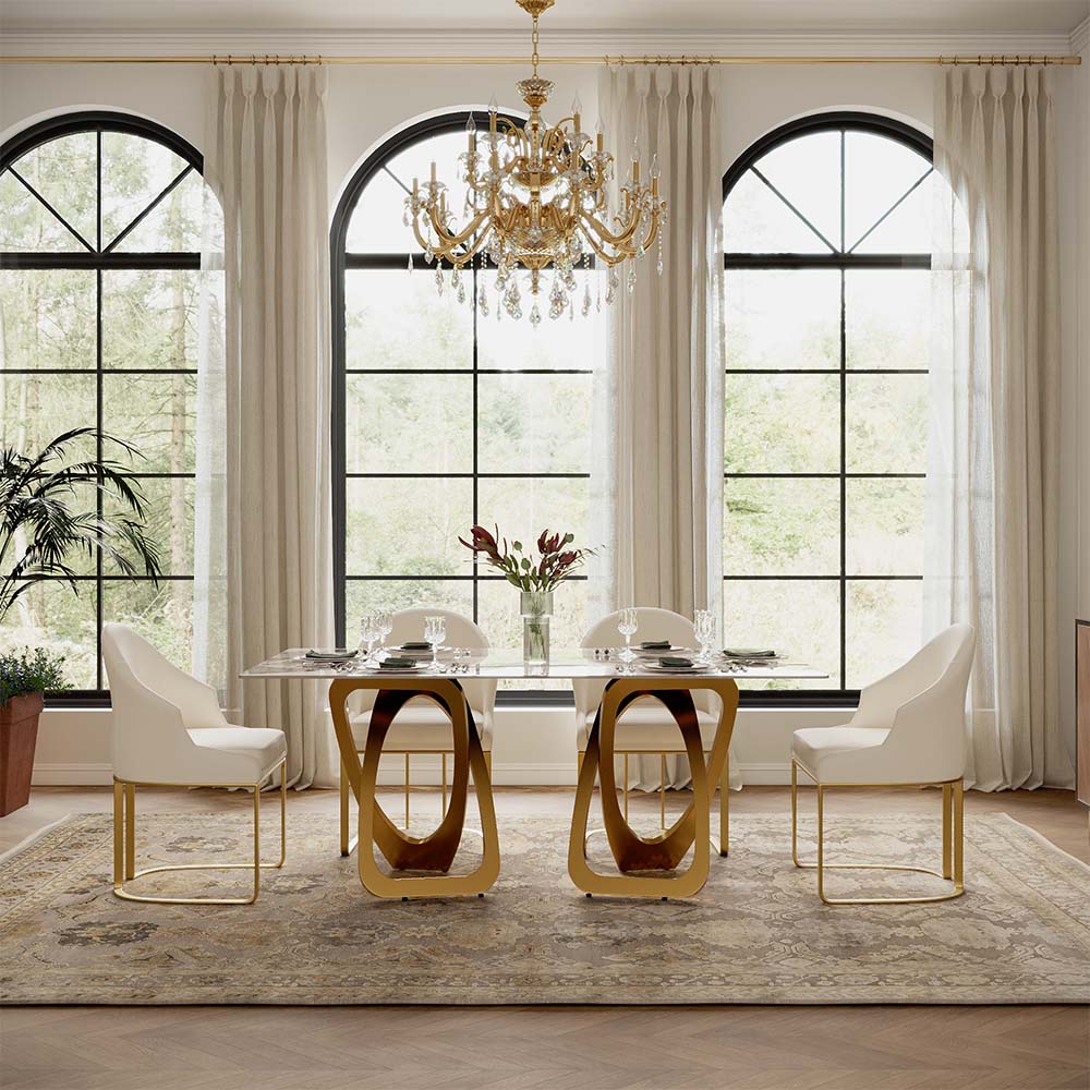 Modern Luxury Pandora Glossy Sintered Stone Dining Tables