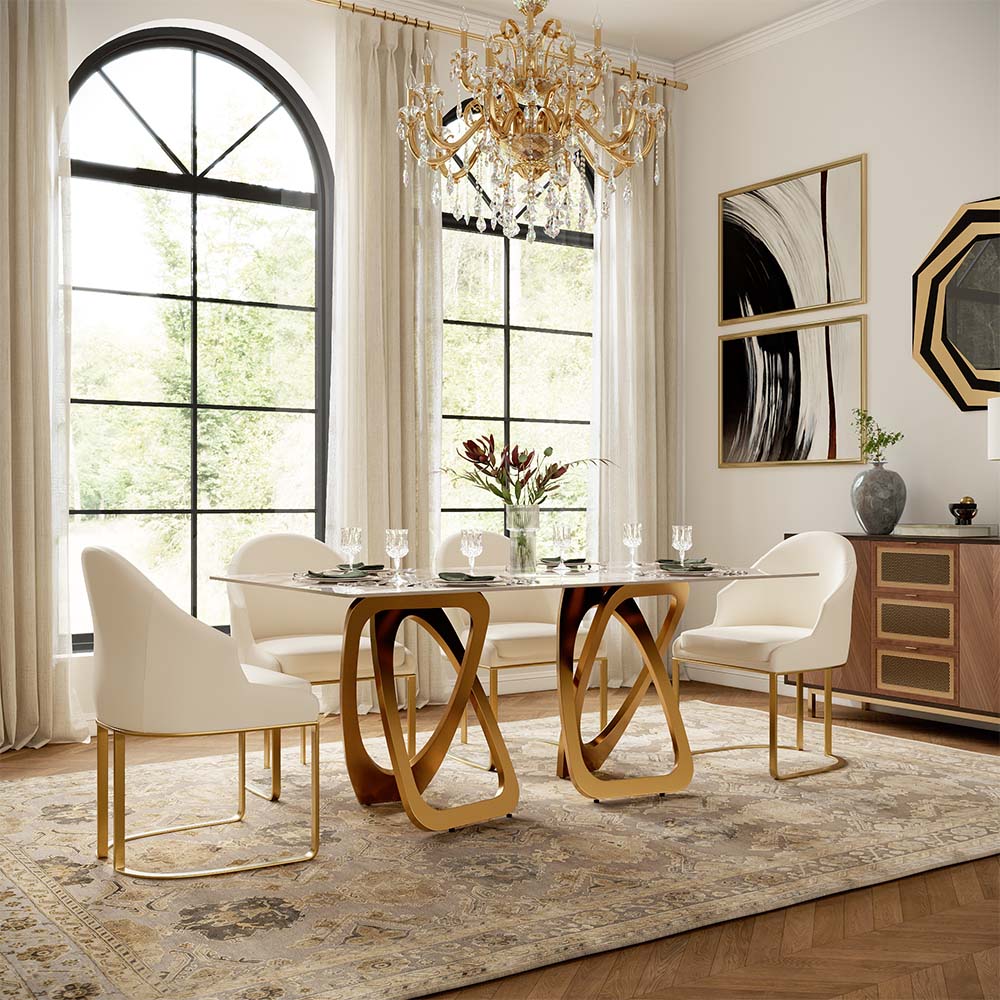 Sintered Stone Pandora Glossy Sintered Stone Dining Tables
