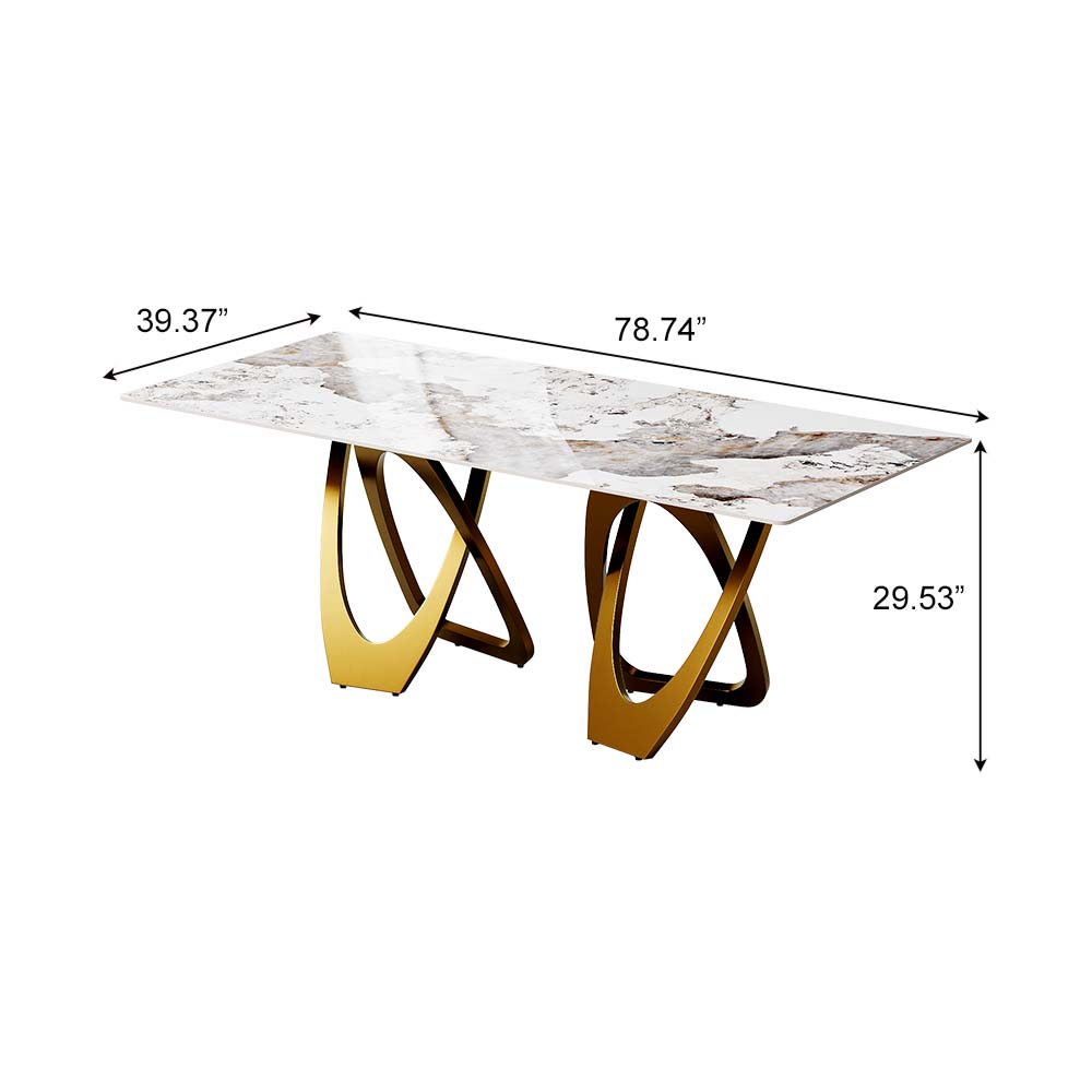 Sintered Stone Pandora Glossy Sintered Stone Dining Tables