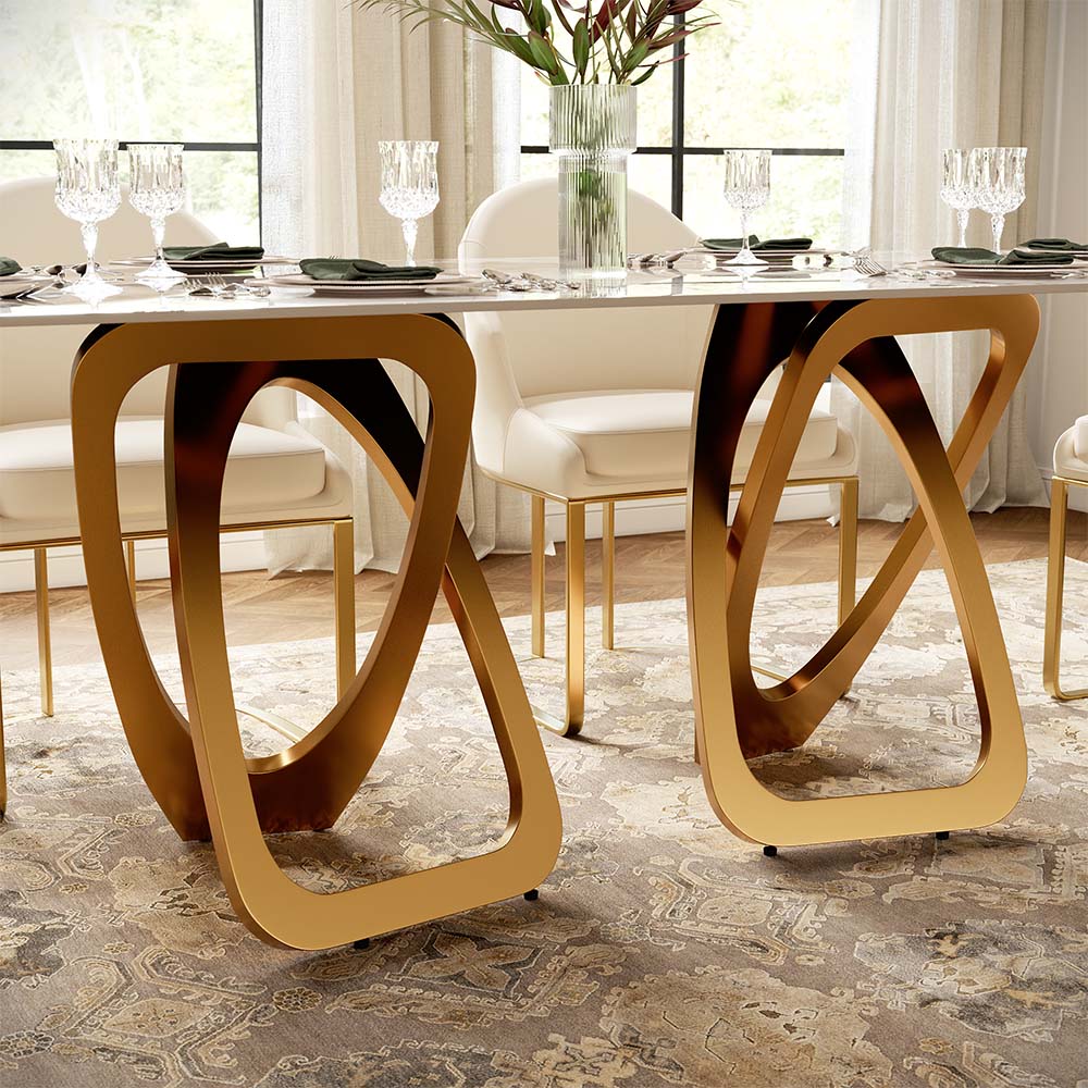 Modern Pandora Glossy Sintered Stone Dining Tables