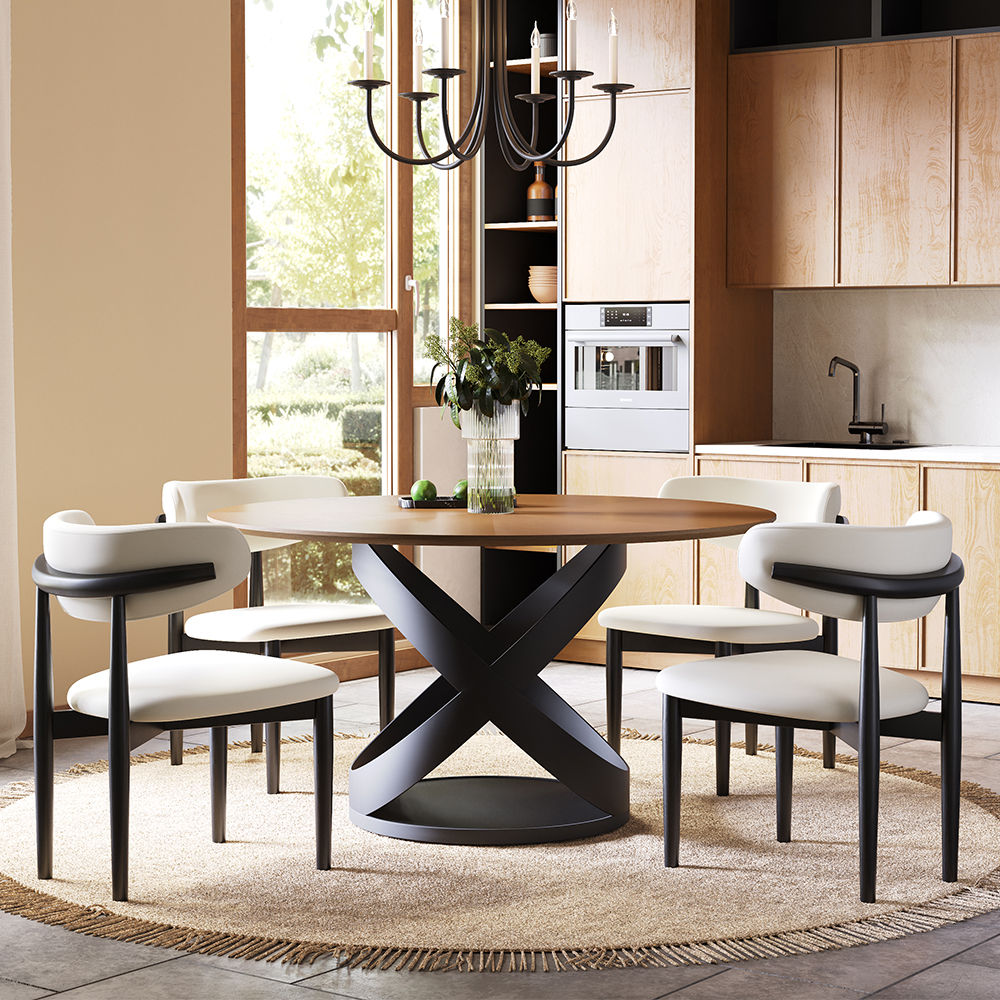 Walnut Color MDF Dining Tables