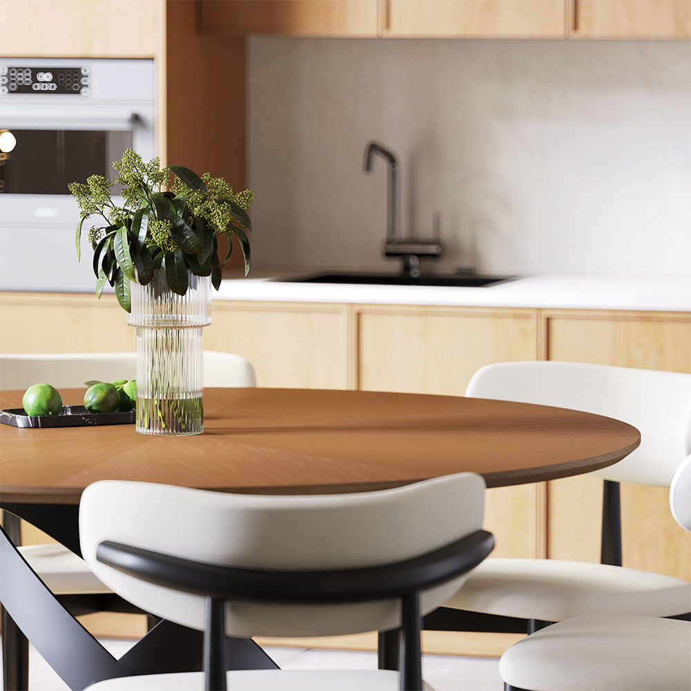 Walnut Color MDF Dining Tables