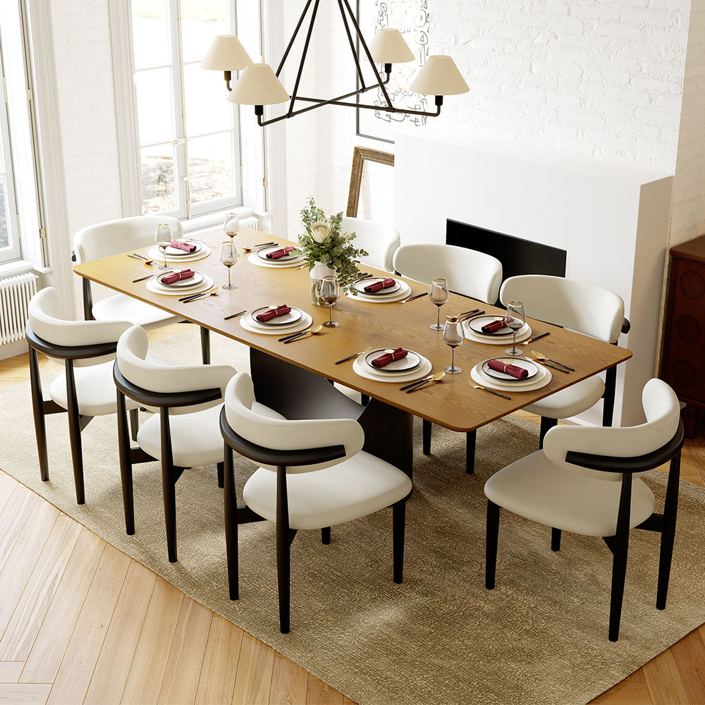 for 4 Walnut Color MDF Dining Tables