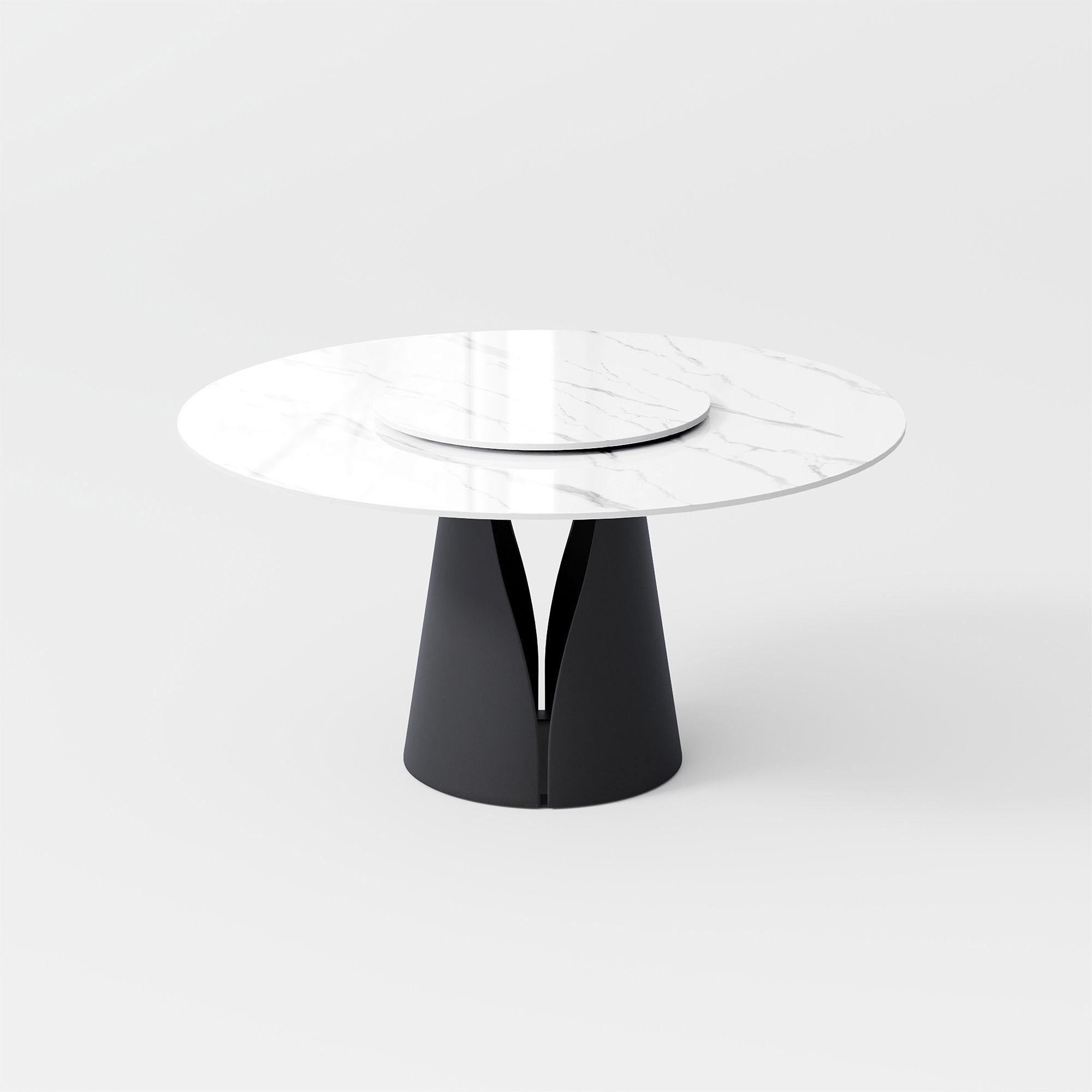 Sintered Stone Glossy White Sintered Stone Dining Tables