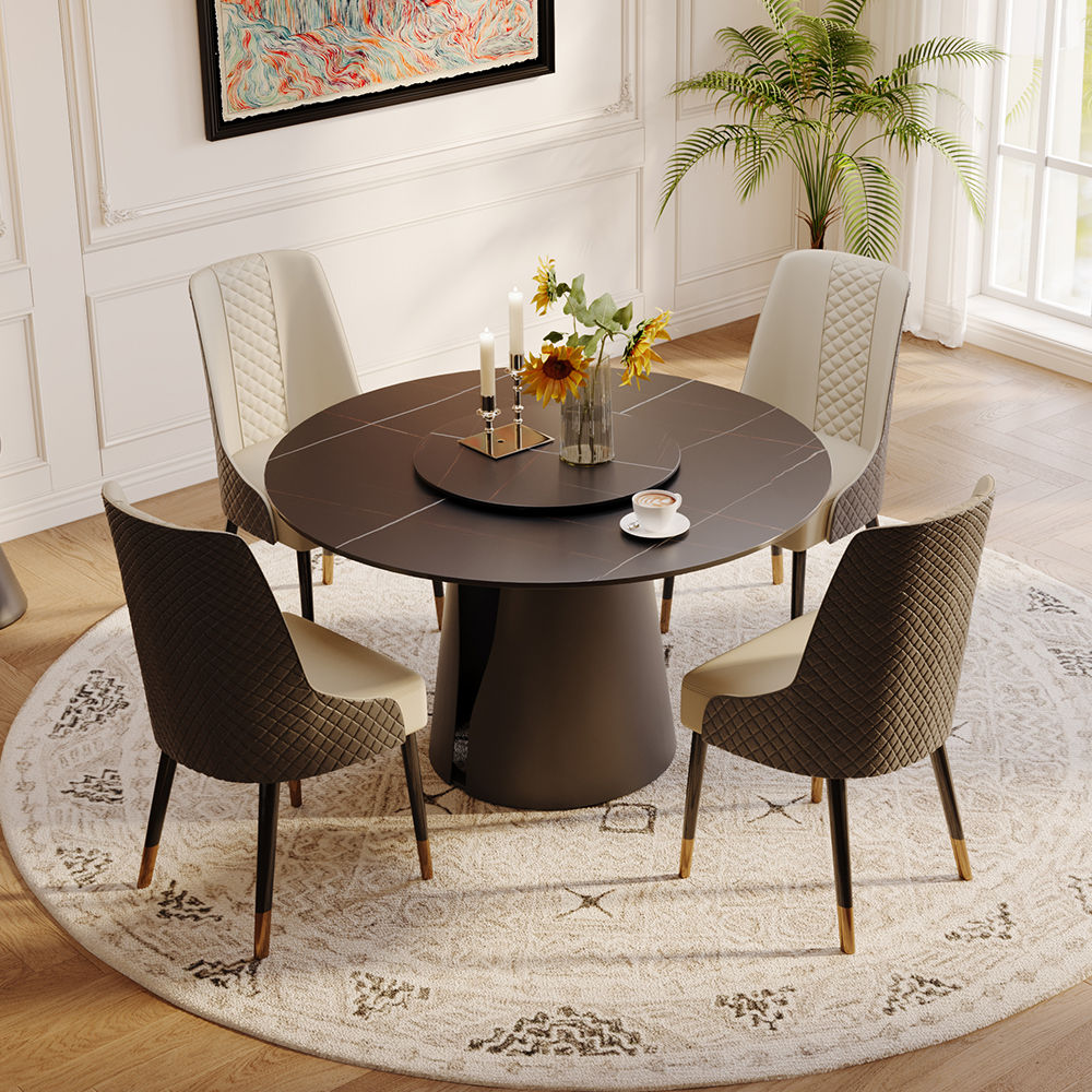 for 4 Black Sintered Stone Dining Tables