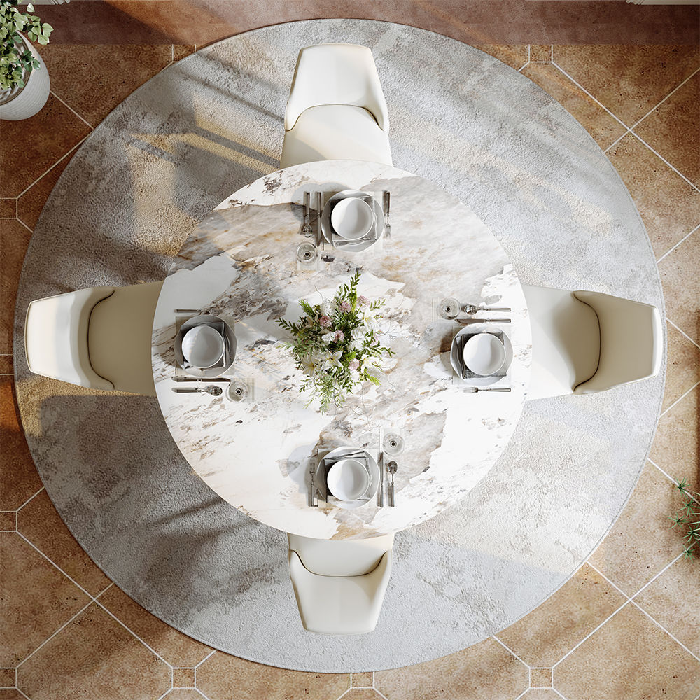 Round Pandora Sintered Stone Dining Tables