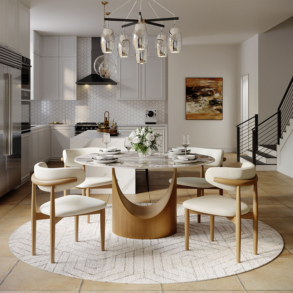 Metal Base Pandora Sintered Stone Dining Tables