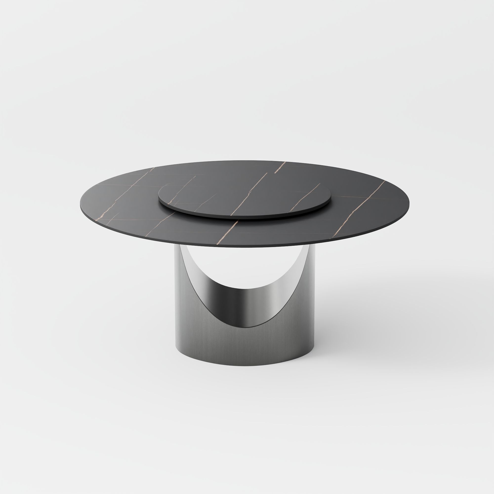 Black & Gray Sintered Stone Dining Tables