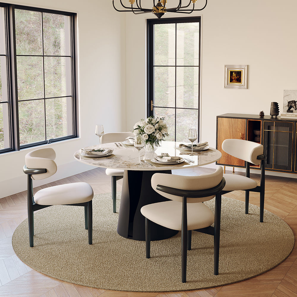 Metal Base Pandora Sintered Stone Dining Tables