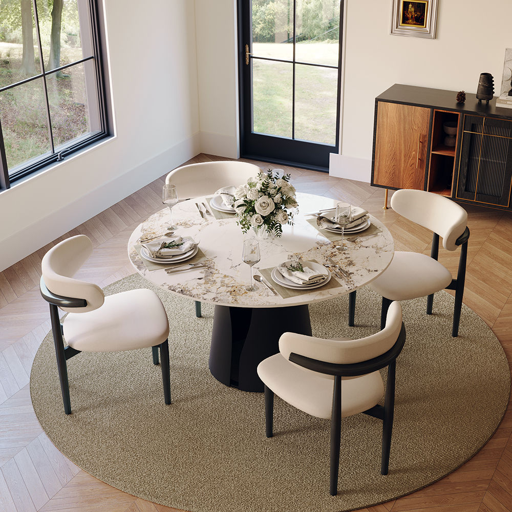 Round Pandora Sintered Stone Dining Tables