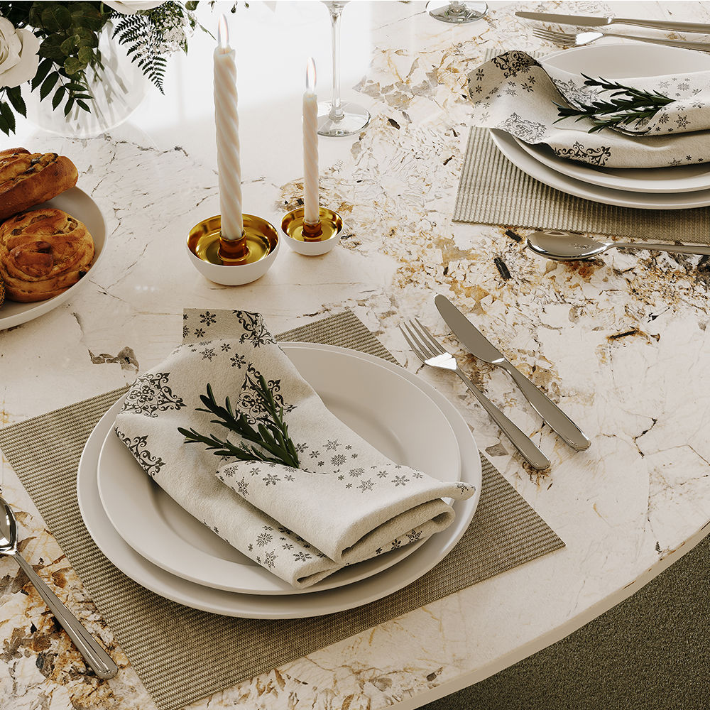 without Lazy Susan Pandora Sintered Stone Dining Tables