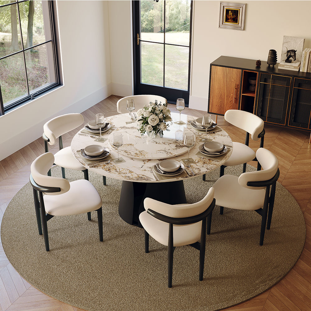 Metal Base Pandora Sintered Stone Dining Tables