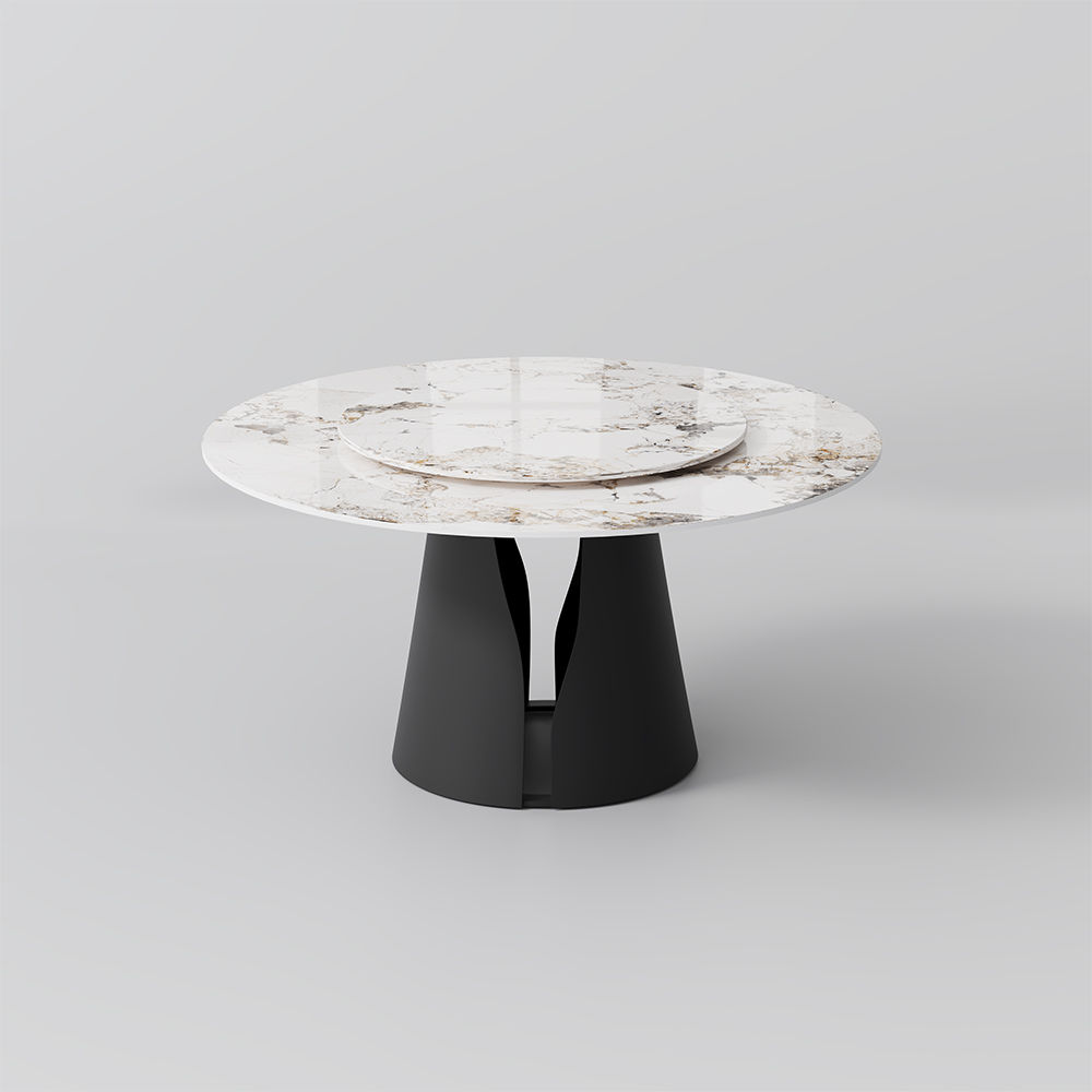 without Lazy Susan Pandora Sintered Stone Dining Tables