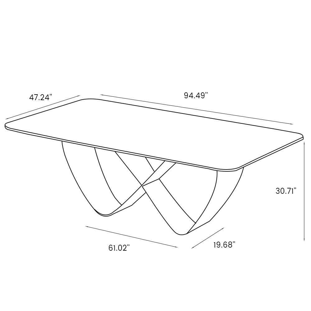 for 8 Matte Black Sintered Stone Dining Tables