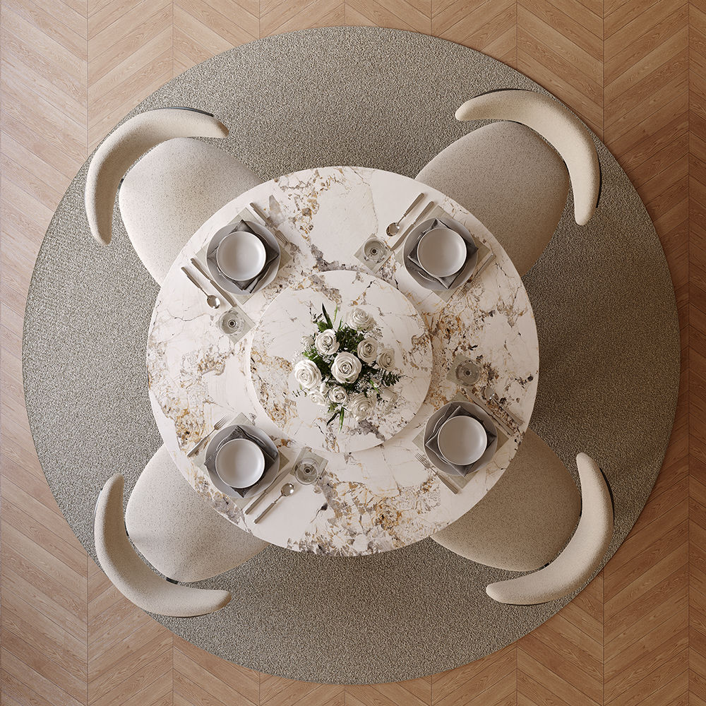for 4 Pandora & Bronze Sintered Stone Dining Tables