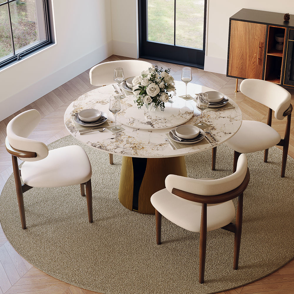 for 6 Pandora & Bronze Sintered Stone Dining Tables