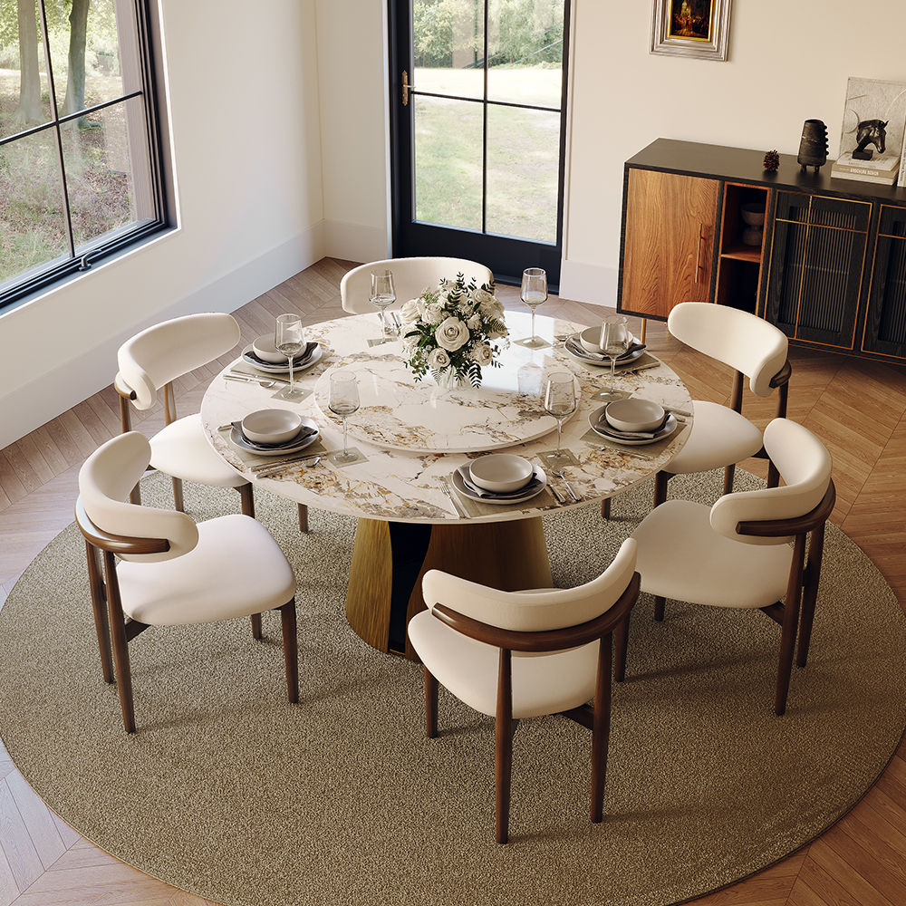 Partly Assemble Pandora & Bronze Sintered Stone Dining Tables