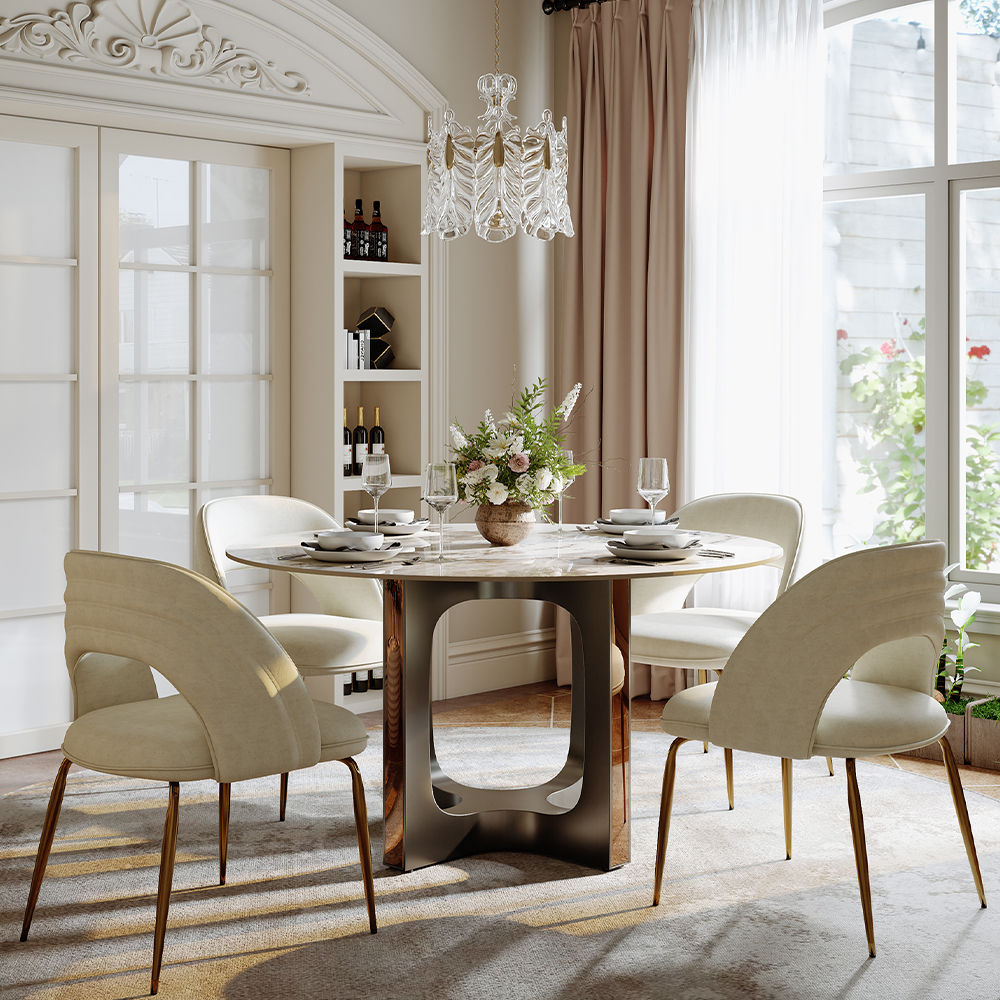 Pandora Glossy Sintered Stone Dining Tables