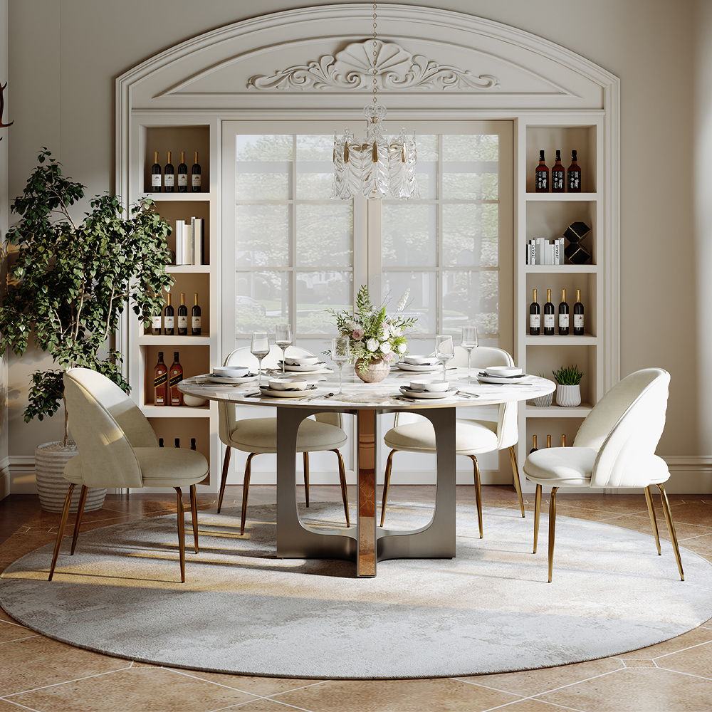 Modern Luxury Pandora Glossy Sintered Stone Dining Tables