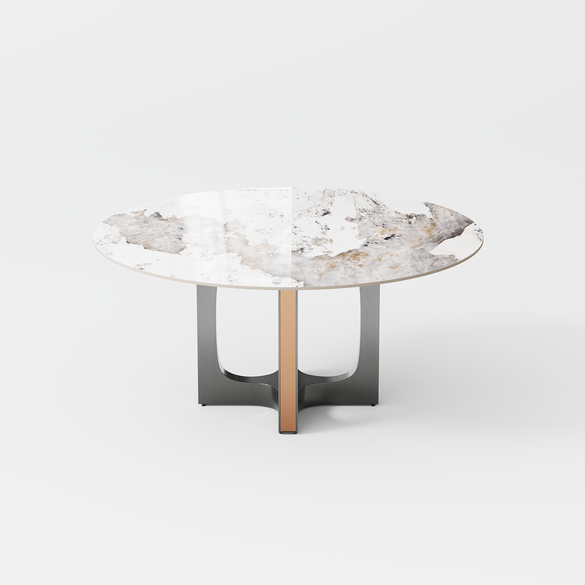 Modern Minimalist Pandora Glossy Sintered Stone Dining Tables