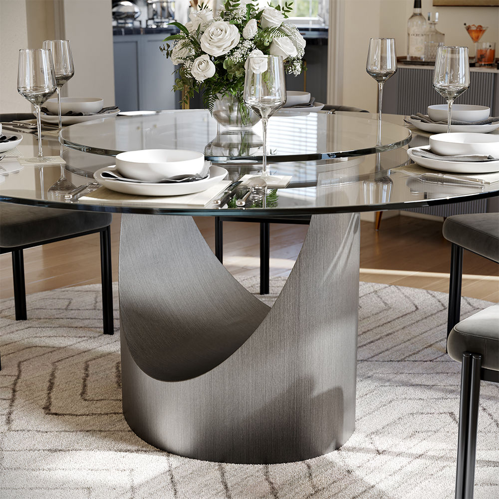 Clear Tempered Glass Dining Tables