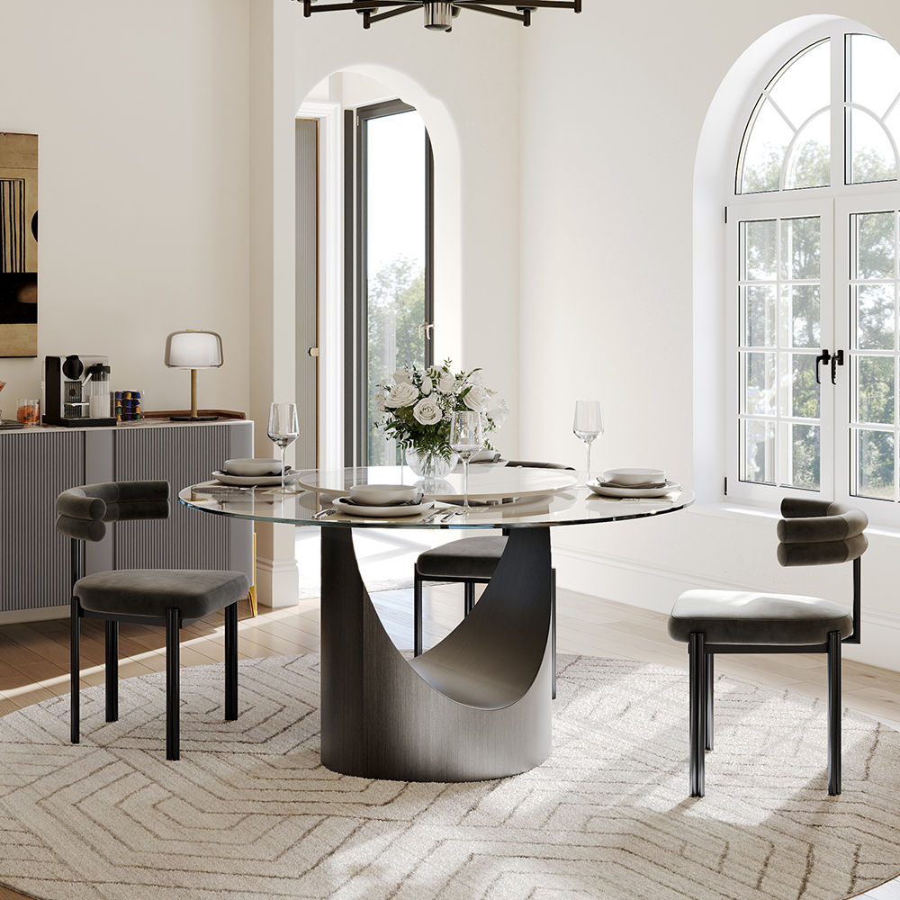 Clear Tempered Glass Dining Tables