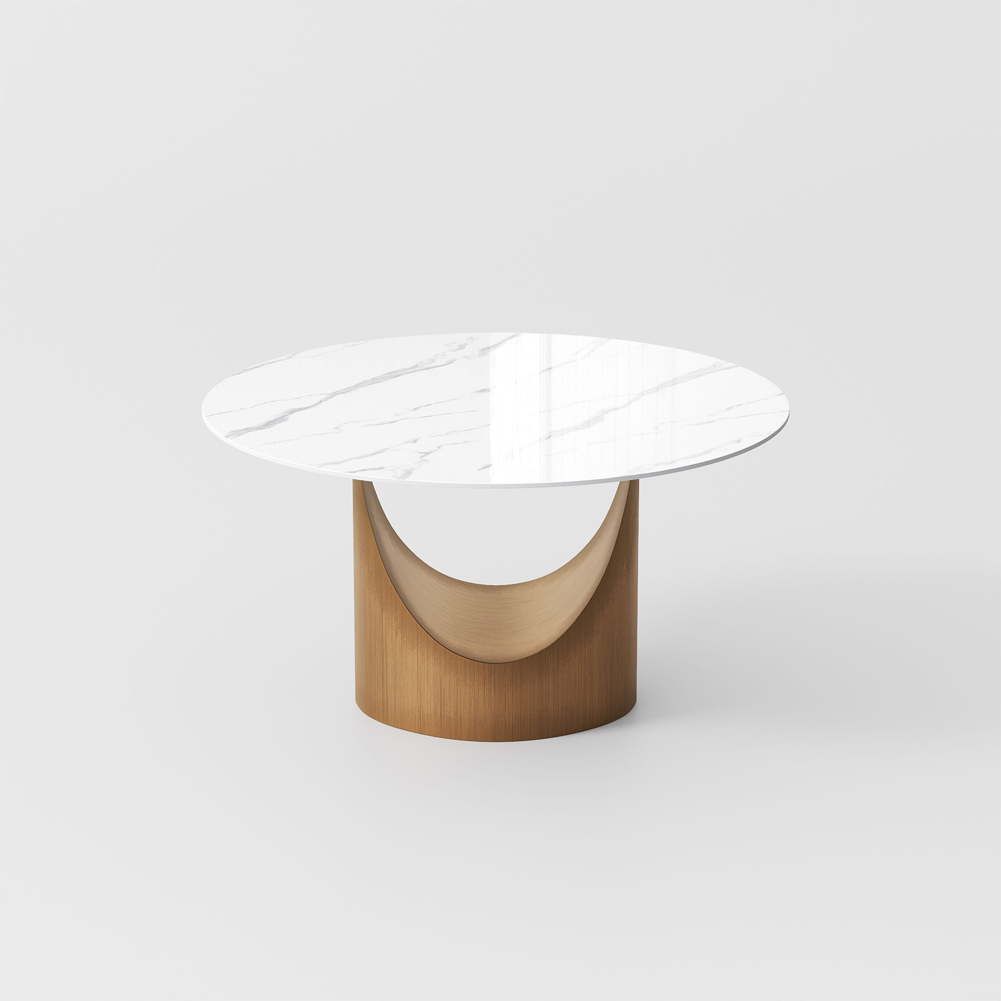 Round White Sintered Stone Dining Tables