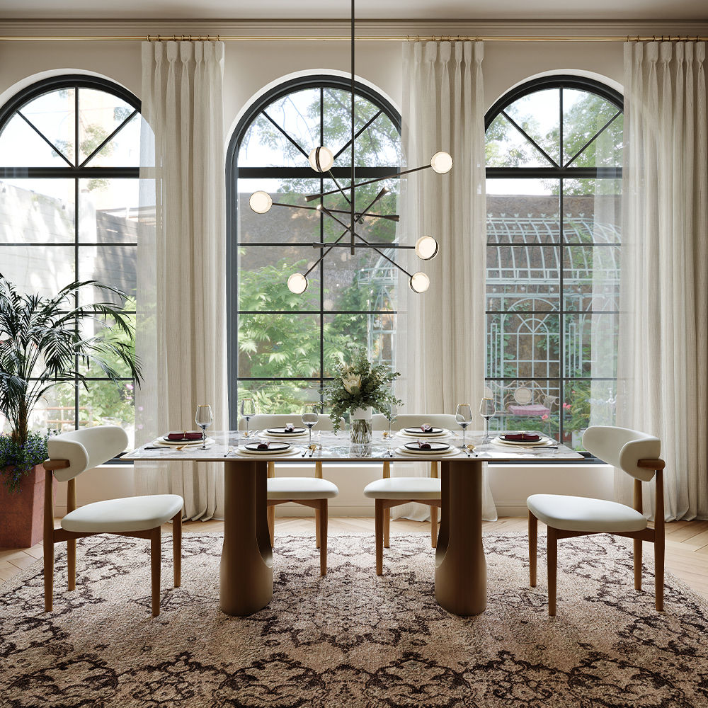 Modern Pandora Glossy Sintered Stone Dining Tables