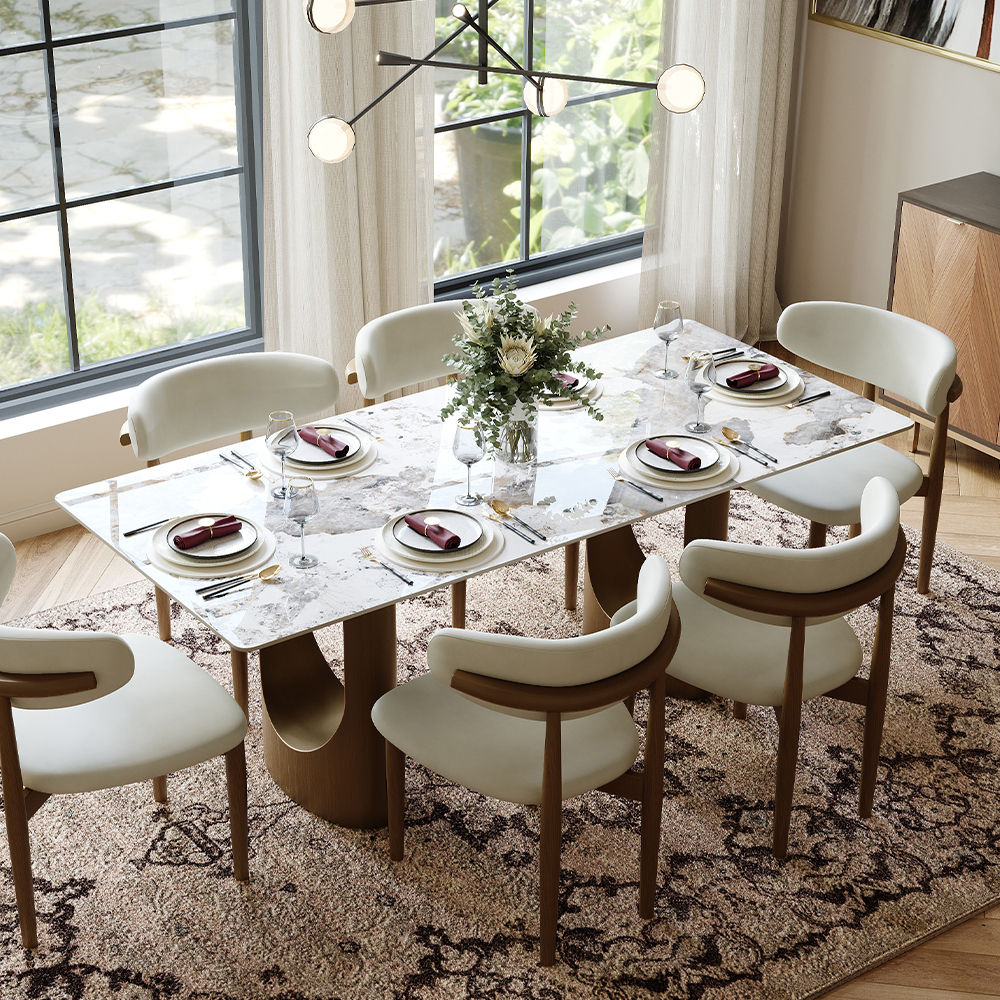 Sintered Stone Pandora Glossy Sintered Stone Dining Tables