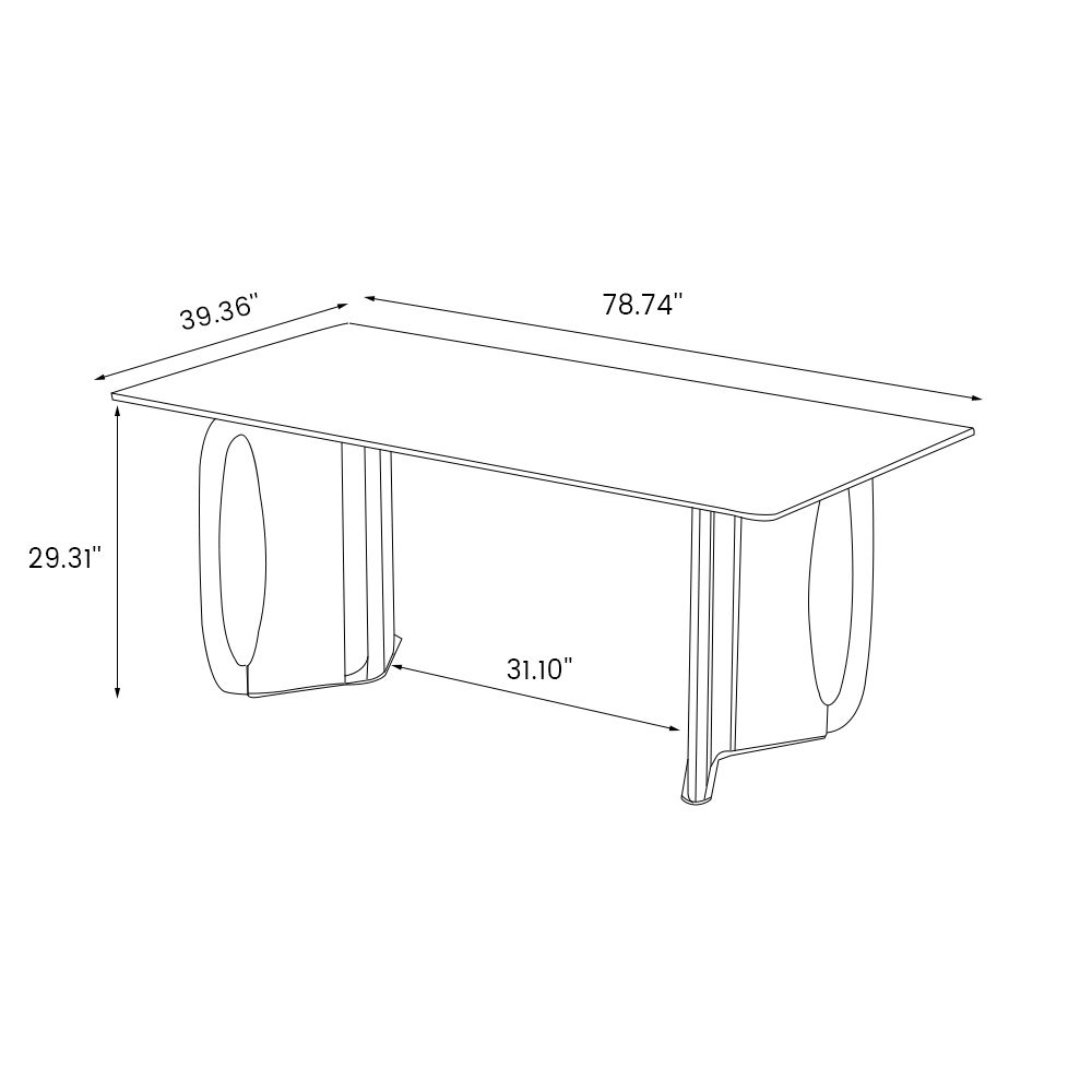 for 4 White Glossy Sintered Stone Dining Tables