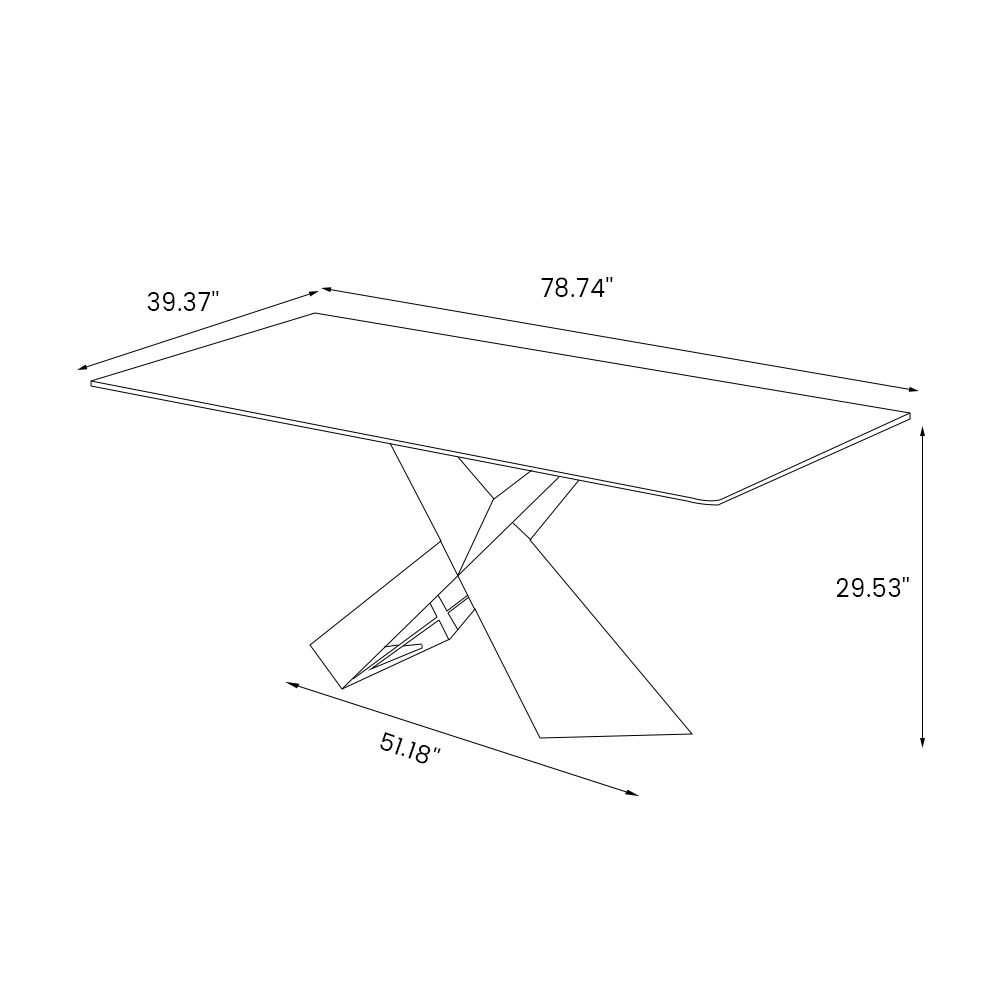 Sintered Stone Pandora Glossy Sintered Stone Dining Tables