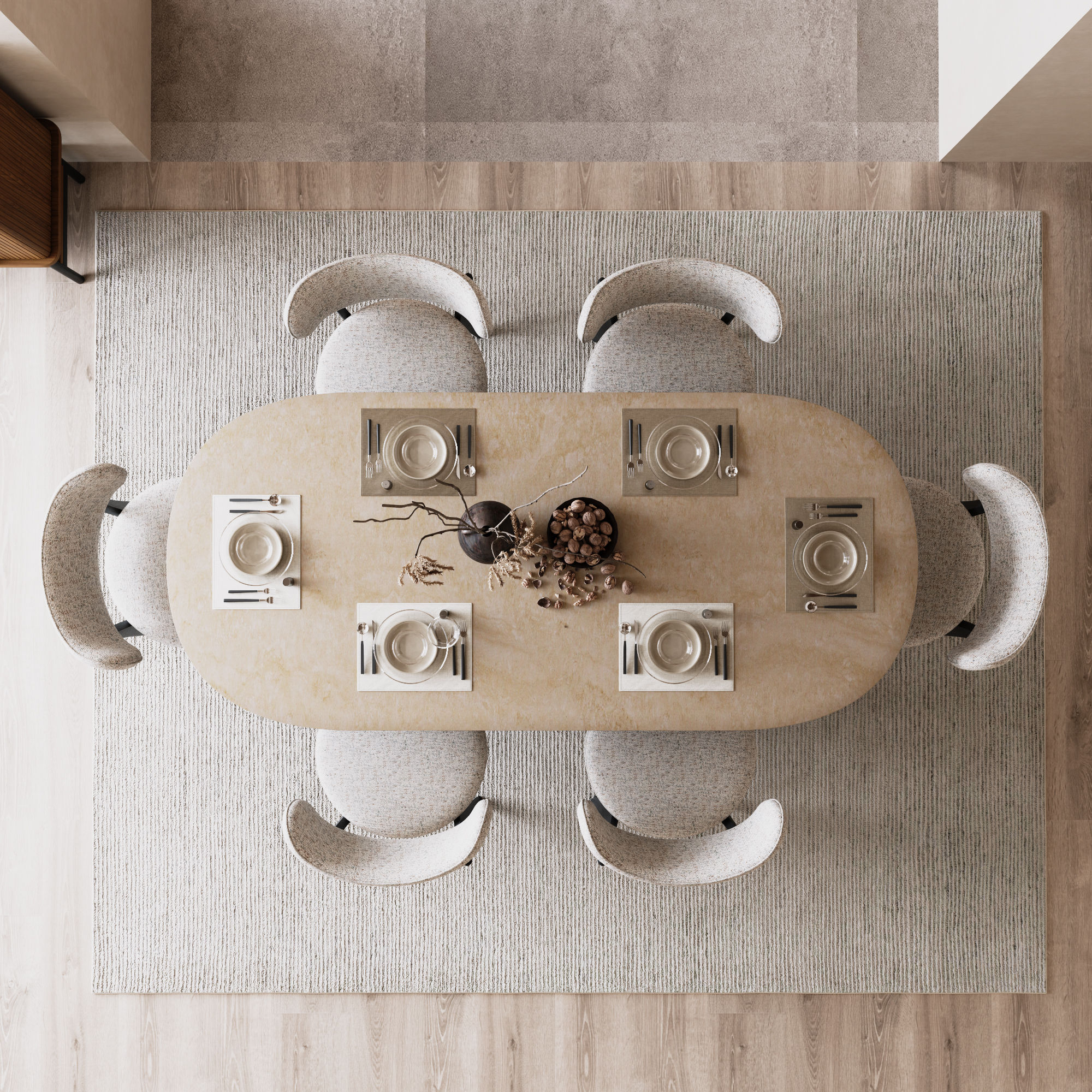 Sintered Stone Yellow & Black Matte Sintered Stone Dining Tables
