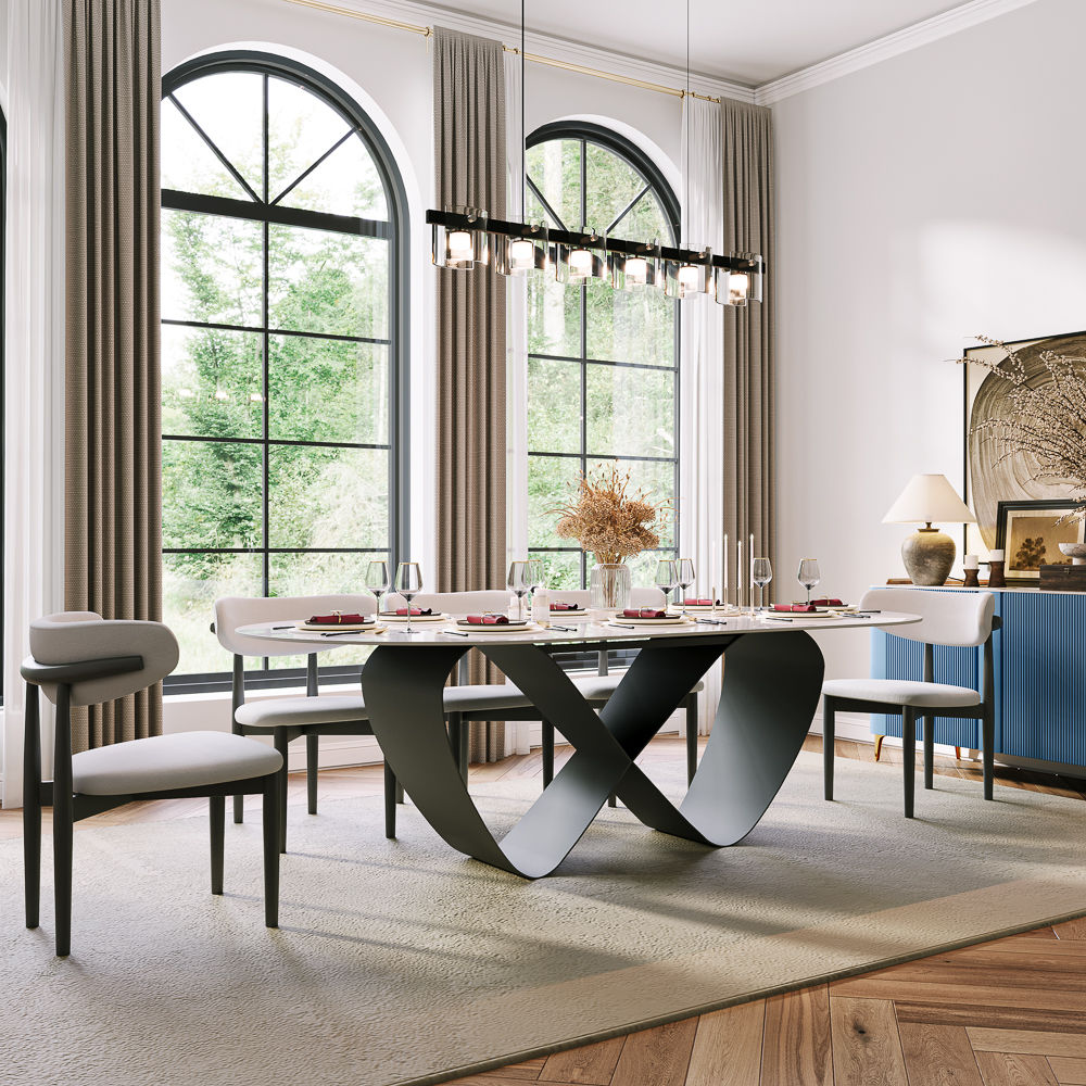 Modern White & Black Dining Tables